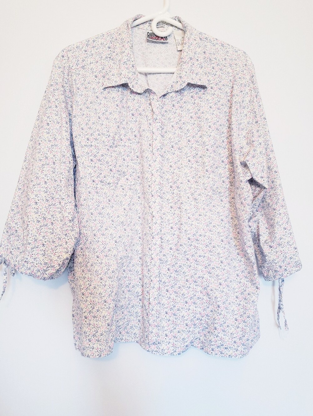 Womens 2X Floral Button Up Blouse
